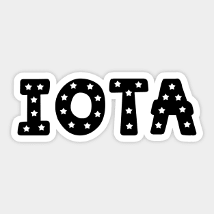 Iota Star Letters Sticker